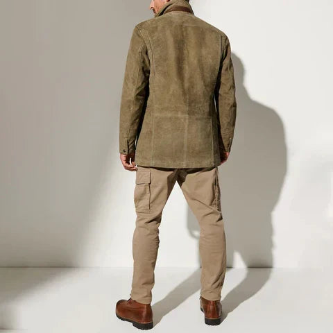 Men’s Palermo Leather Button-Up Jacket
