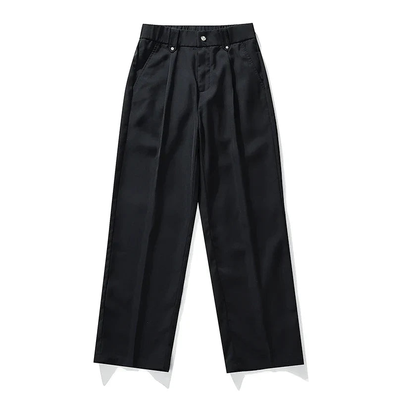 Vallier | Men's Wide Leg Pleated Straight Leg Trousers