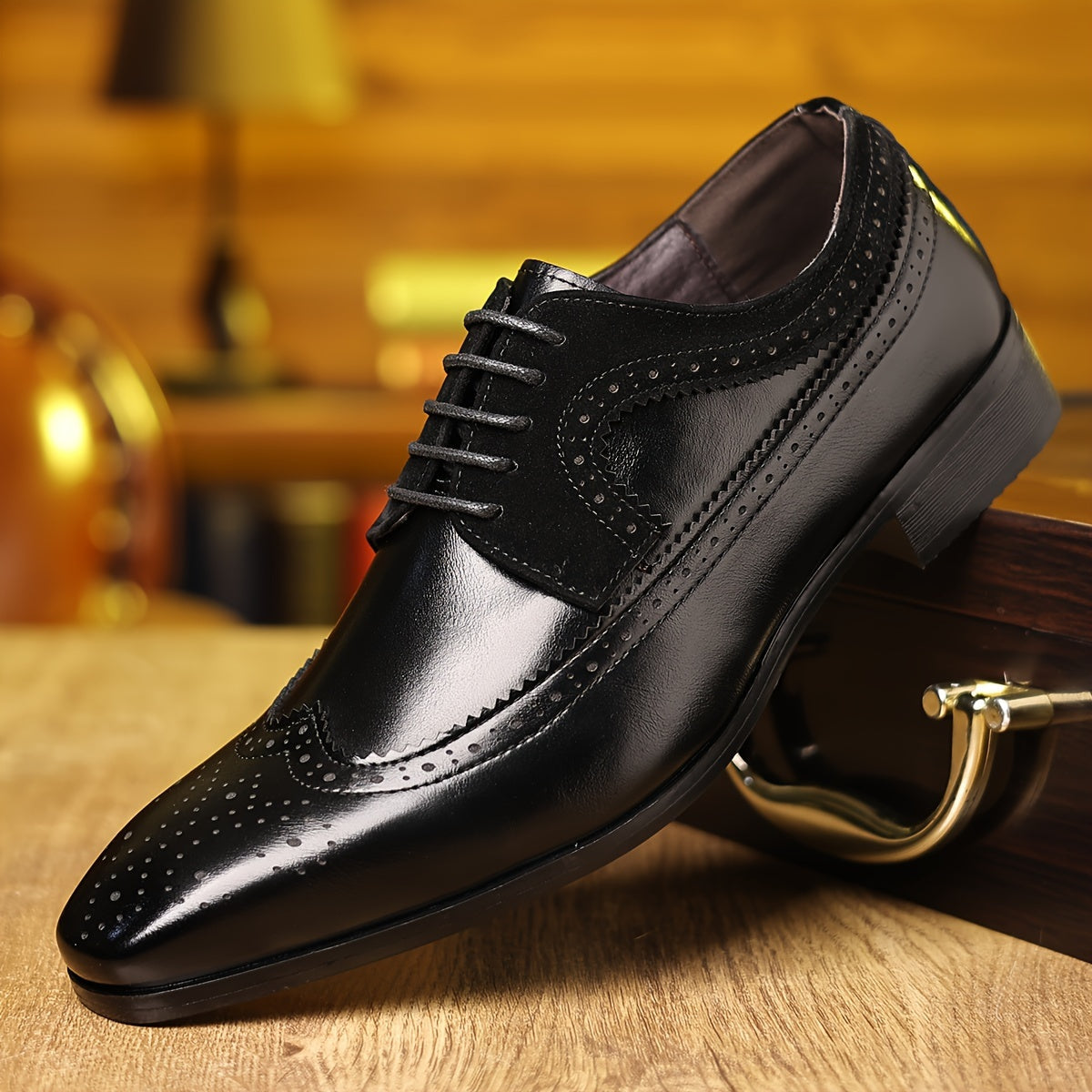 Vincent | Men's Two-Tone Wingtip Brogue Oxford Shoes