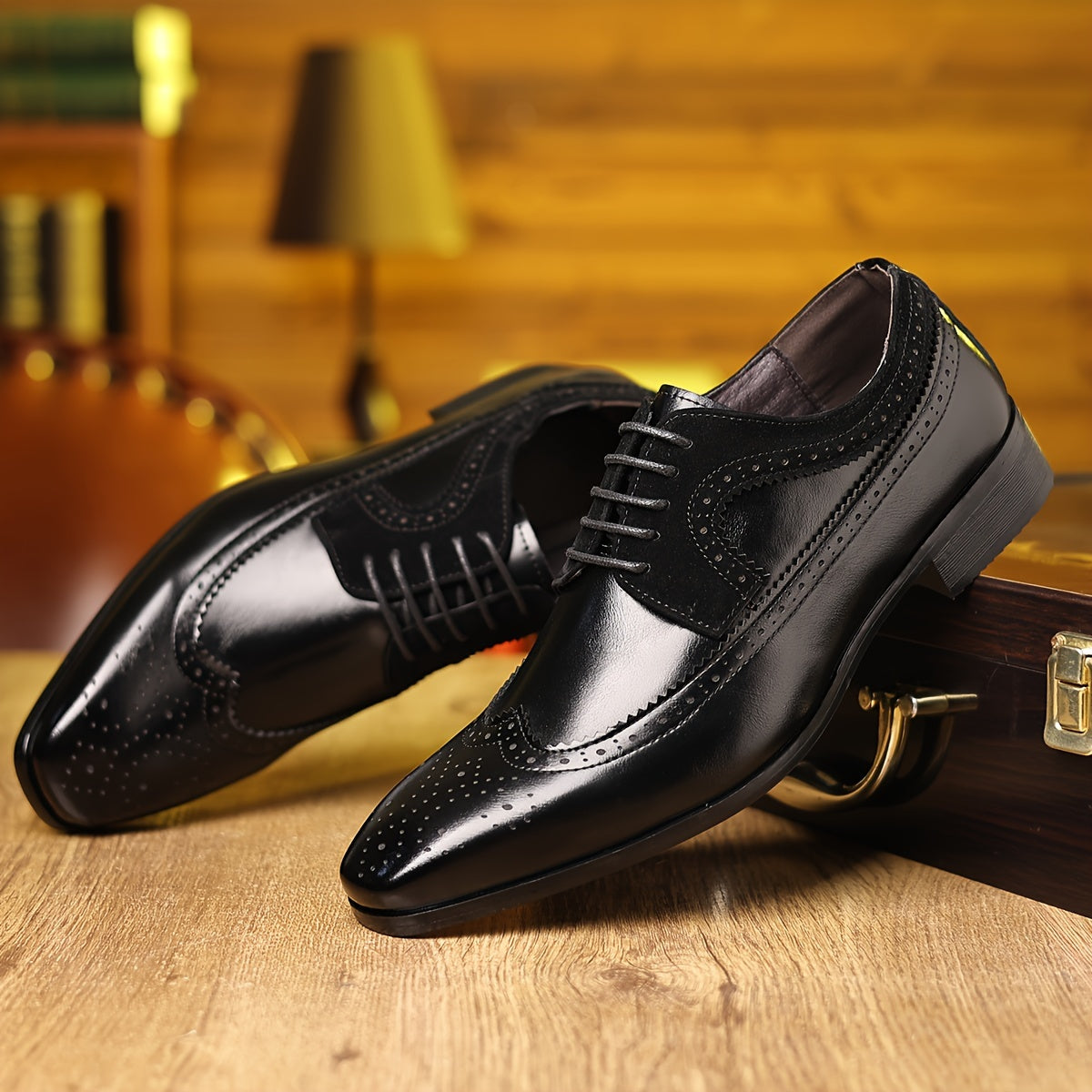 Vincent | Men's Two-Tone Wingtip Brogue Oxford Shoes
